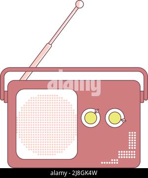 Receiving set semi flat color vector element Stock Vector