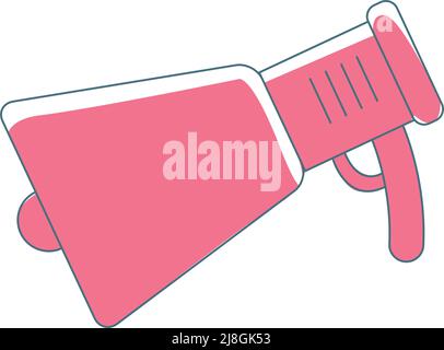 Loudspeaker semi flat color vector element Stock Vector