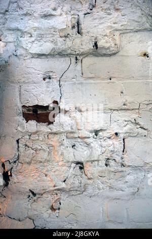 white washed brick wall Stock Photo