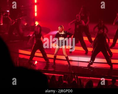 Angele live concert at Palais Nikaia in Nice, France Stock Photo