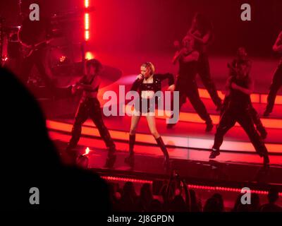 Angele live concert at Palais Nikaia in Nice, France Stock Photo