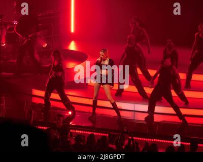 Angele live concert at Palais Nikaia in Nice, France Stock Photo