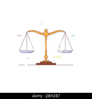 Scales line style Stock Vector