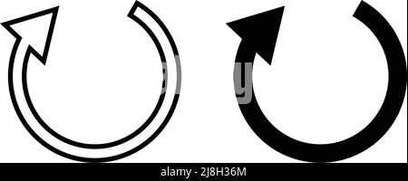 Repeat sign. Rotating arrow vectors. Editable vector. Stock Vector