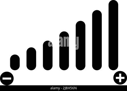Settings music vector icon. Volume level. Editable vector. Stock Vector
