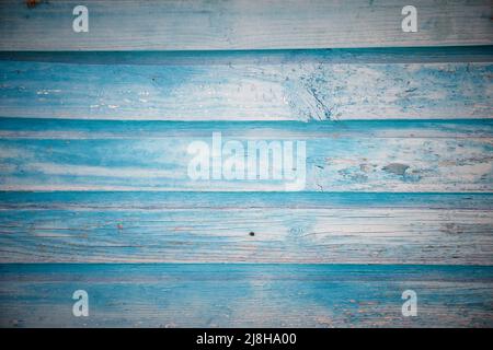 Blue Painted Wood Planks as Background or Texture, Natural Pattern. Stock Photo