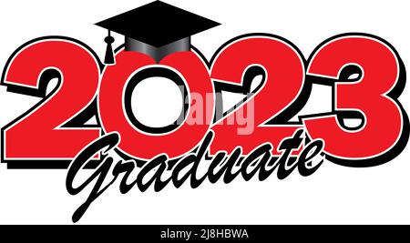 Congratulations Class Of 2023 Red And Black Stock Photo - Alamy