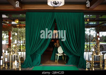 Vintage Moroccan details at a wedding party. Stock Photo