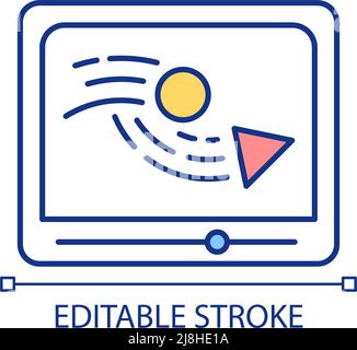 Animation production RGB color icon Stock Vector