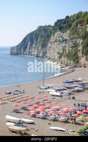 Beer Beach, Beer Village in East Devon, UK Stock Photo