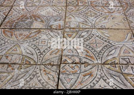 Portugal. Roman ruins of Villa Cardillio. 1st-4th centuries AD. Mosaic. Stock Photo