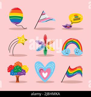 lgbtiq heart design Stock Vector Image & Art - Alamy