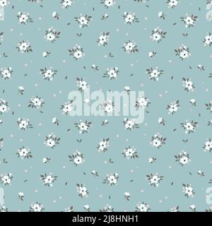 Lovely hand drawn floral seamless pattern, cute doodle flowers great for textiles, wrapping, banners, cloth, surface - vector design Stock Vector
