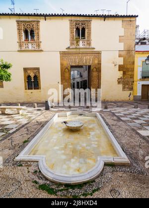 Fopuntain in Plaza Angel de Torres - Cordoba, Spain Stock Photo