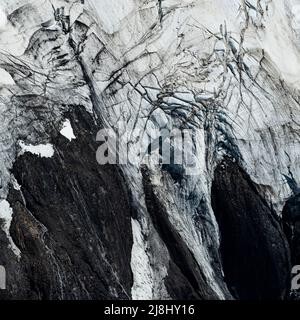 the view of Glacier Piedras Blancas, a hanging glacier in Patago Stock Photo