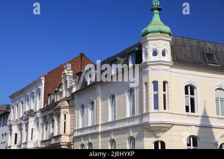Moenchengladbach city in Germany. Street view with residential architecture. Stock Photo
