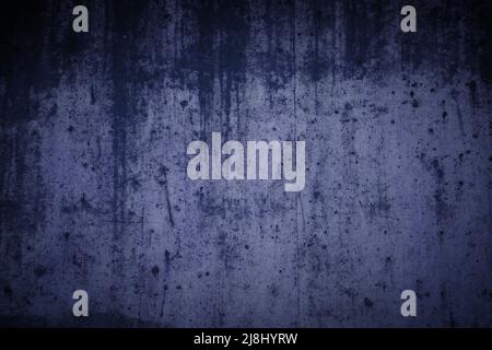 Blue grunge textured wall. Old cement wall dark blue background. Stock Photo