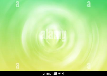 Blurred gradient radial motion summer green background. Abstract circular texture Stock Photo