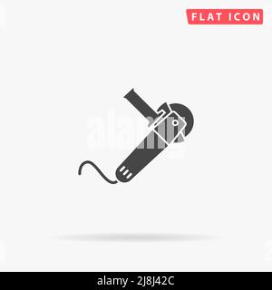 Angle grinder flat vector icon. Hand drawn style design illustrations. Stock Vector