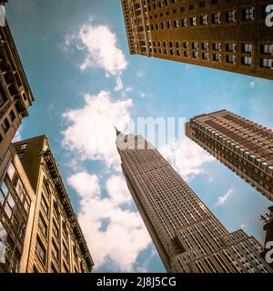 NEW YORK CITY; - OCT 4; 2013: Empire State Building; (iconic building of New York City and America ) - October 04th; 2013 in Manhattan; New York City. Stock Photo
