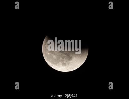 Lunar eclipse seen from Chino, California. Photo credit: Francis Specker Stock Photo