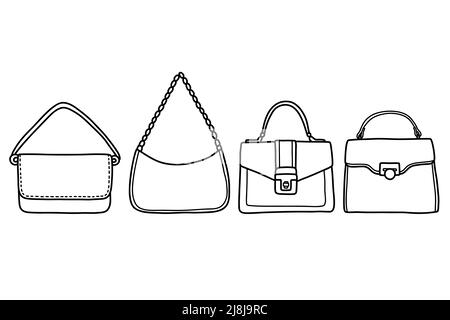 Bags set doodle and simple vector illustration Stock Vector Image & Art ...