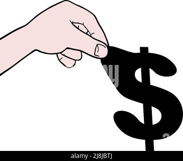 Stretch dollar Stock Vector