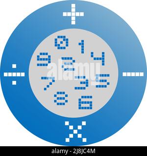 Math emblem Stock Vector