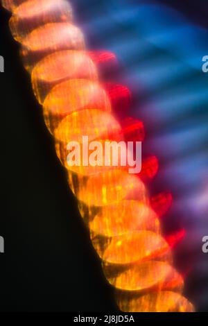Multicolored linear motion abstract gradient blurred background. Diagonal stripes and flowing textured wallpaper, background for your design project. Stock Photo