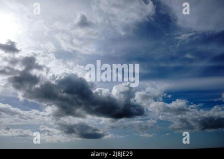 Blue sky full of clouds. Stock Photo