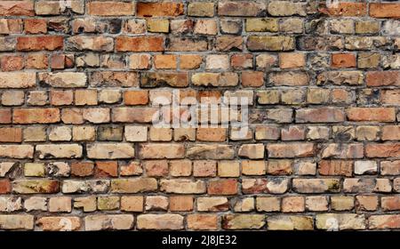 Background of an old weathered clinker wall Stock Photo