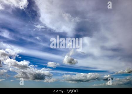 Blue sky full of clouds. Stock Photo
