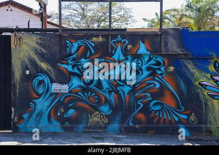 Costa Rica street art -  Graffiti artwork, Abstract. Unknown artist Stock Photo