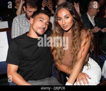 London, UK, 16/05/2022, Two times judoka Olympian, Commonwealth champion and 2012 Celebrity Big Brother finalist Ashley McKenzie is  dating Southampton singer Jade Jazmin. The two are not officially together on social media and the press hasn't officially linked them together but they were seen for the first time at Just Hype fashion show during Kornit Fashion Week in London. Credit: John Davies/Alamy Live News Stock Photo