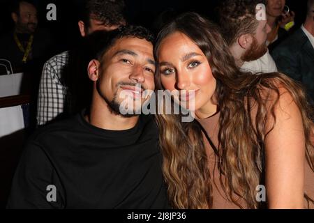 London, UK, 16/05/2022, Two times judoka Olympian, Commonwealth champion and 2012 Celebrity Big Brother finalist Ashley McKenzie is  dating Southampton singer Jade Jazmin. The two are not officially together on social media and the press hasn't officially linked them together but they were seen for the first time at Just Hype fashion show during Kornit Fashion Week in London. Credit: John Davies/Alamy Live News Stock Photo