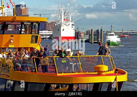 Harbour tour in Hamburg, Germany, Hamburg Stock Photo