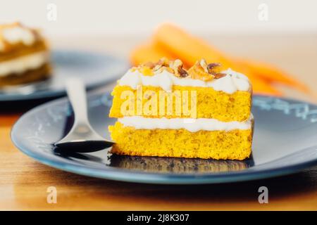 Homemade carrot cake  Stock Photo