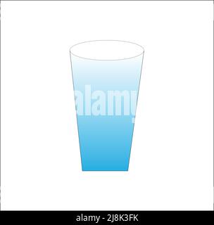 glass filled water vector illustration Stock Vector