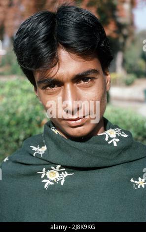 Young guide in New Delhi, India 1986 Stock Photo