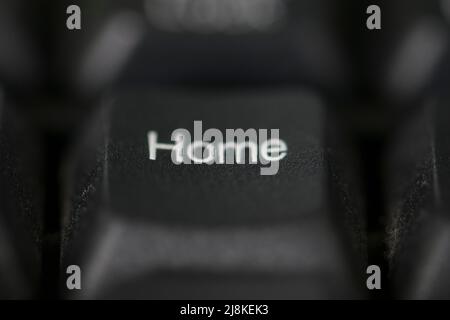 Home button on keyboard with soft focus Stock Photo