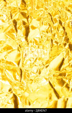 background and texture of gold crumpled paper Stock Photo