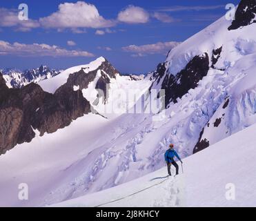 Blue Glacier Icefall, Mt. Olympus, Olympic National Park, Washington Stock Photo