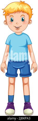 A man wearing blue t shirt cartoon Royalty Free Vector Image