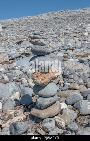 Rock stack at the beach Stock Photo