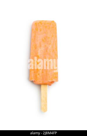 Fruity ice lolly. Sweet popsicle isolated on a white background. Stock Photo