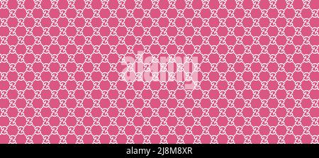 Vinnytsia, Ukraine - May 16, 2022: Gucci Luxury pink seamless pattern. Famous clothing brand Gucci. Editorial use only Stock Vector