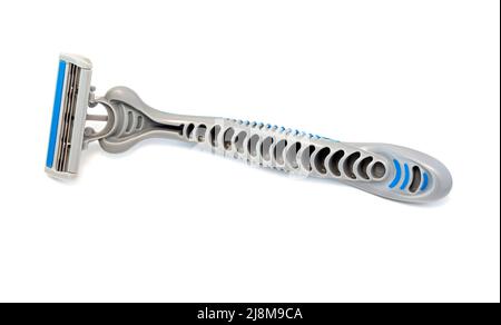 Shaving razor instrument isolated on a white background. Stock Photo