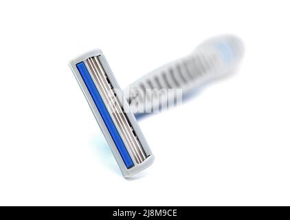 Shaving razor instrument isolated on a white background. Stock Photo