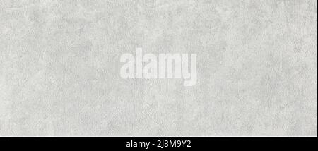 Textured light gray wall wide panoramic texture. Grunge grey plaster large long surface. Abstract widescreen background Stock Photo