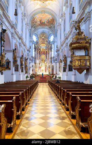 Germany Bavaria Munich. Peterskirche. St. Peter's church Stock Photo